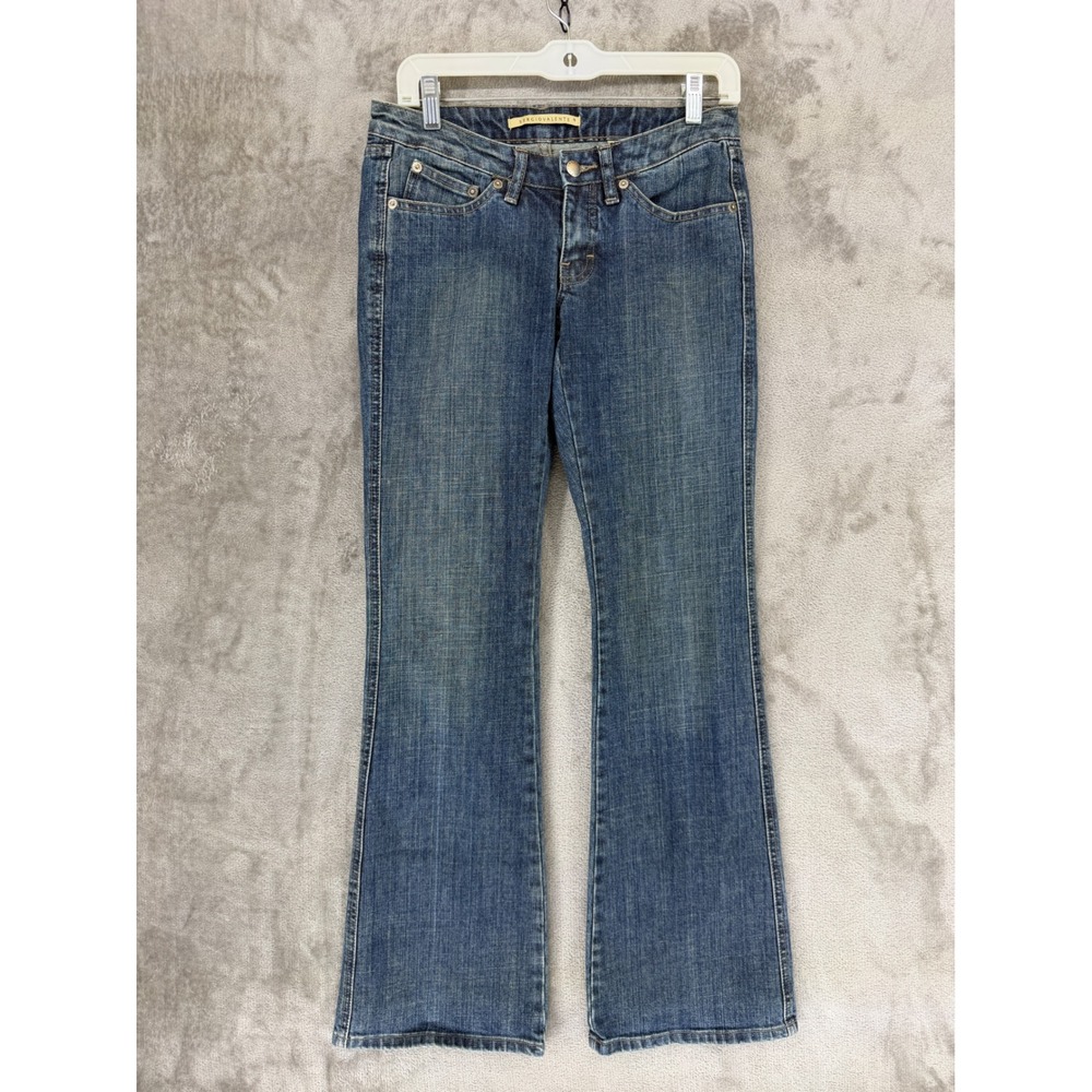 Sergio Valente Womens Low Rise Bootcut Jeans Blue Embroidery SB51677 Size 28
